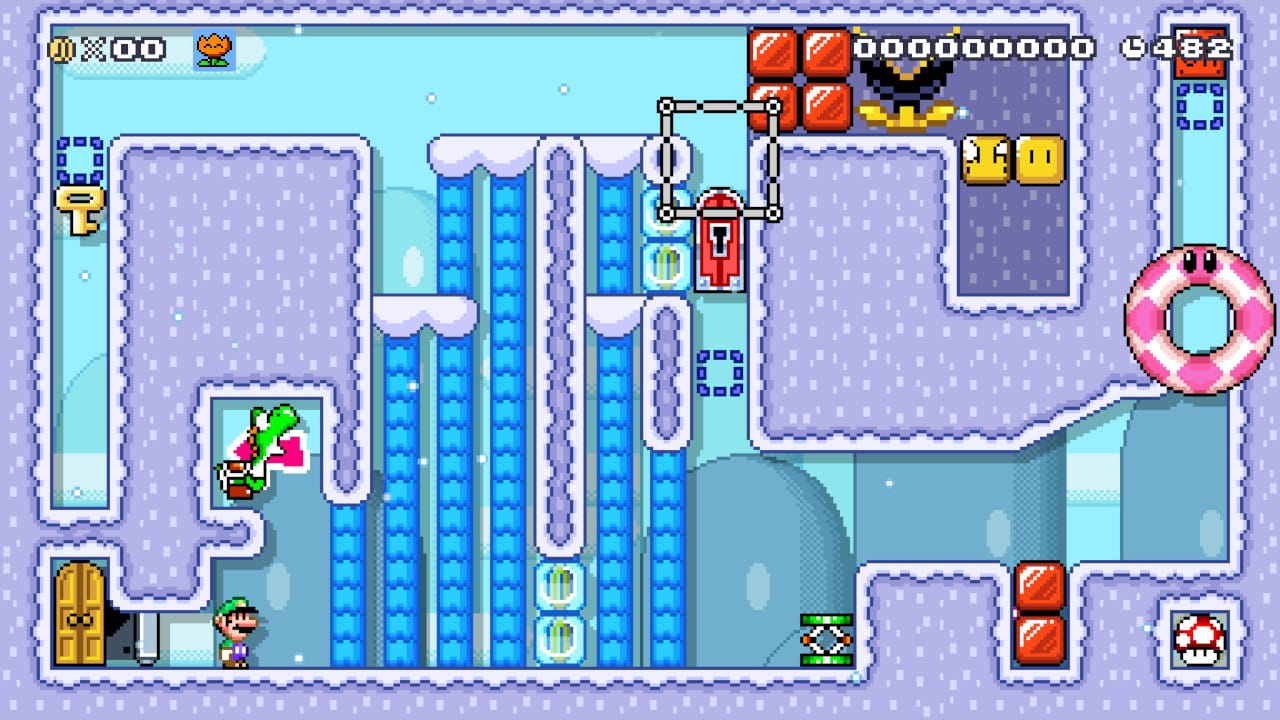 A screenshot of a one screen puzzle from Mario Maker 2.